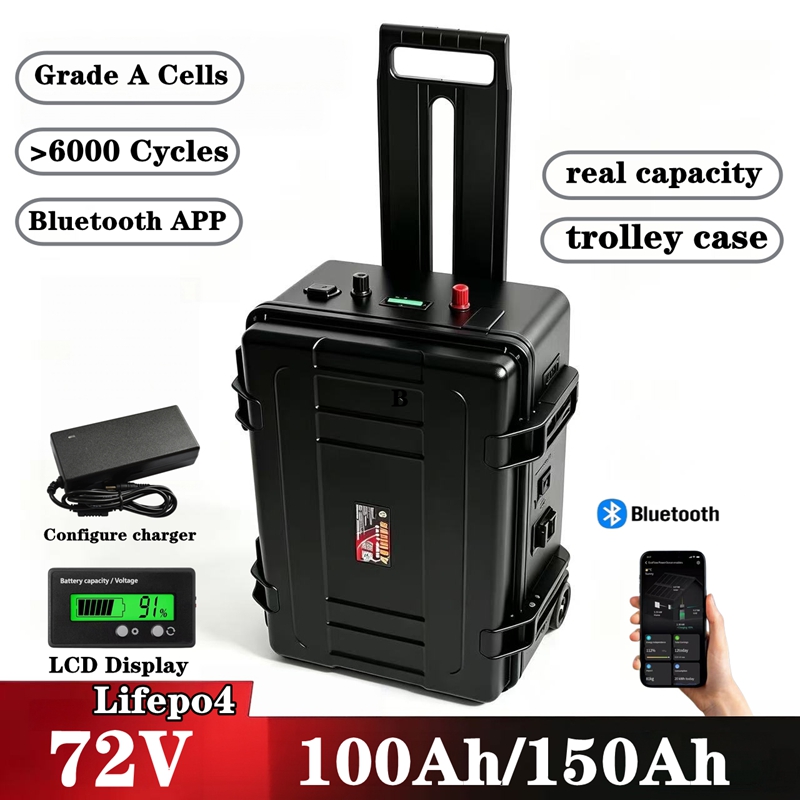Lifepo4 72V 100Ah Battery Pack Ev - ชุดแบตเตอรี่ลิเธียม LiFePO4 72V 150Ah 100Ah กันน้ำ